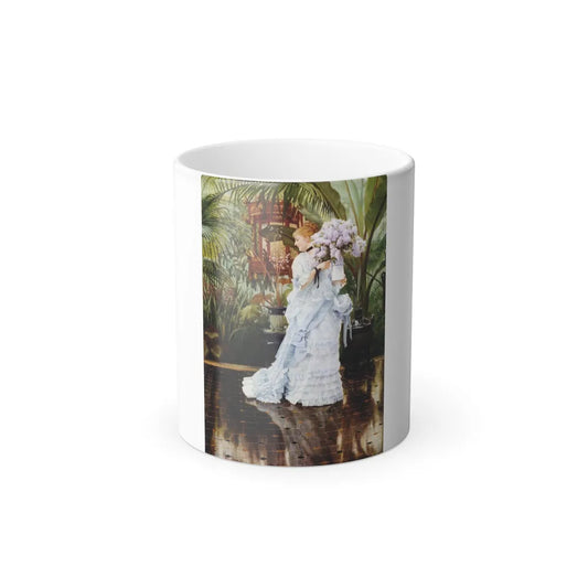James Jacques Joseph Tissot (1836-1902) The Bunch of Violets - Oil on canvas - c1875 - Color Changing Mug 11oz 11oz - Go Mug Yourself