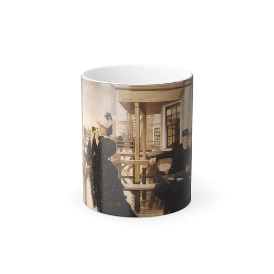 James Jacques Joseph Tissot (1836-1902) The Captain's Daughter - oil on canvas - 1873 - Color Changing Mug 11oz 11oz - Go Mug Yourself