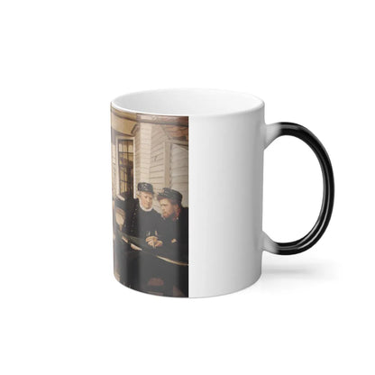 James Jacques Joseph Tissot (1836-1902) The Captain's Daughter - oil on canvas - 1873 - Color Changing Mug 11oz - Go Mug Yourself