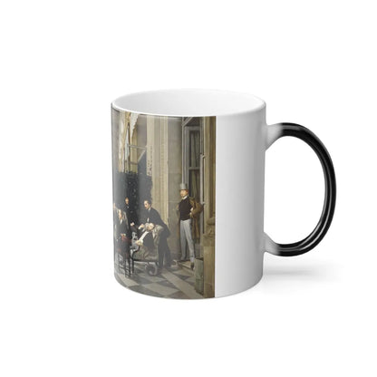 James Jacques Joseph Tissot (1836-1902) The Circle of the Rue Royale - Oil on canvas 1868 - Color Changing Mug 11oz - Go Mug Yourself