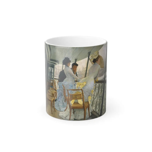 James Jacques Joseph Tissot (1836-1902) The Gallery of HMS Calcutta (Portsmouth) - oil on canvas - c1876 - Color Changing Mug 11oz 11oz - Go Mug Yourself