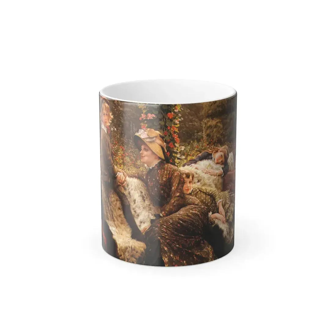 James Jacques Joseph Tissot (1836-1902) The Garden Bench - c1882 - Color Changing Mug 11oz 11oz - Go Mug Yourself