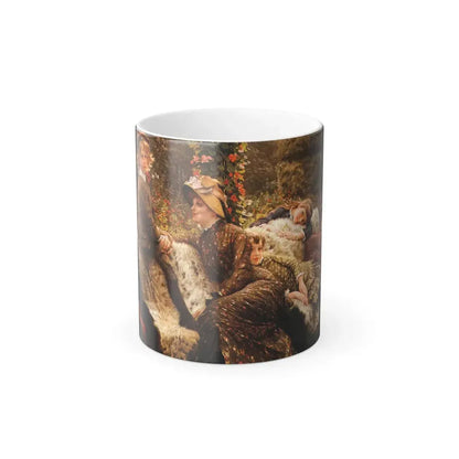 James Jacques Joseph Tissot (1836-1902) The Garden Bench - c1882 - Color Changing Mug 11oz 11oz - Go Mug Yourself