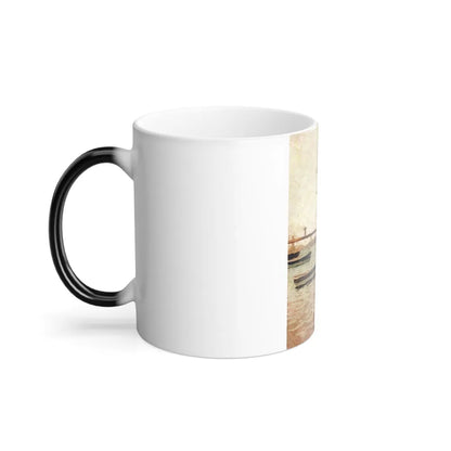 James Jacques Joseph Tissot (1836-1902) The Hull Of A Battle Ship - Oil on panel - Color Changing Mug 11oz - Go Mug Yourself