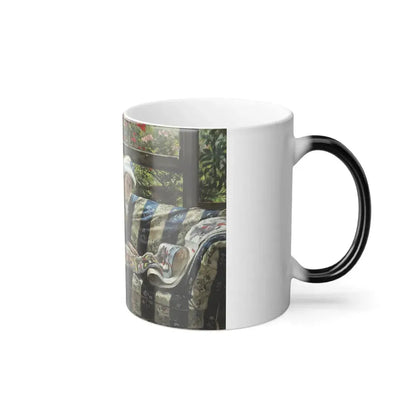 James Jacques Joseph Tissot (1836-1902) The Japanese Scroll - Oil on panel c1874 - Color Changing Mug 11oz - Go Mug Yourself