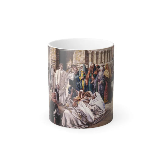 James Jacques Joseph Tissot (1836-1902) The Pharisees Question Jesus - 1886 - Color Changing Mug 11oz 11oz - Go Mug Yourself
