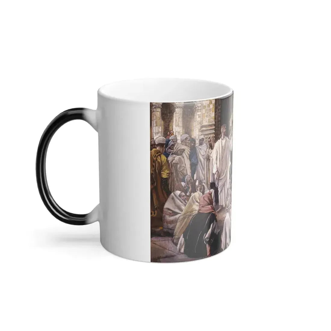 James Jacques Joseph Tissot (1836-1902) The Pharisees Question Jesus - 1886 - Color Changing Mug 11oz - Go Mug Yourself