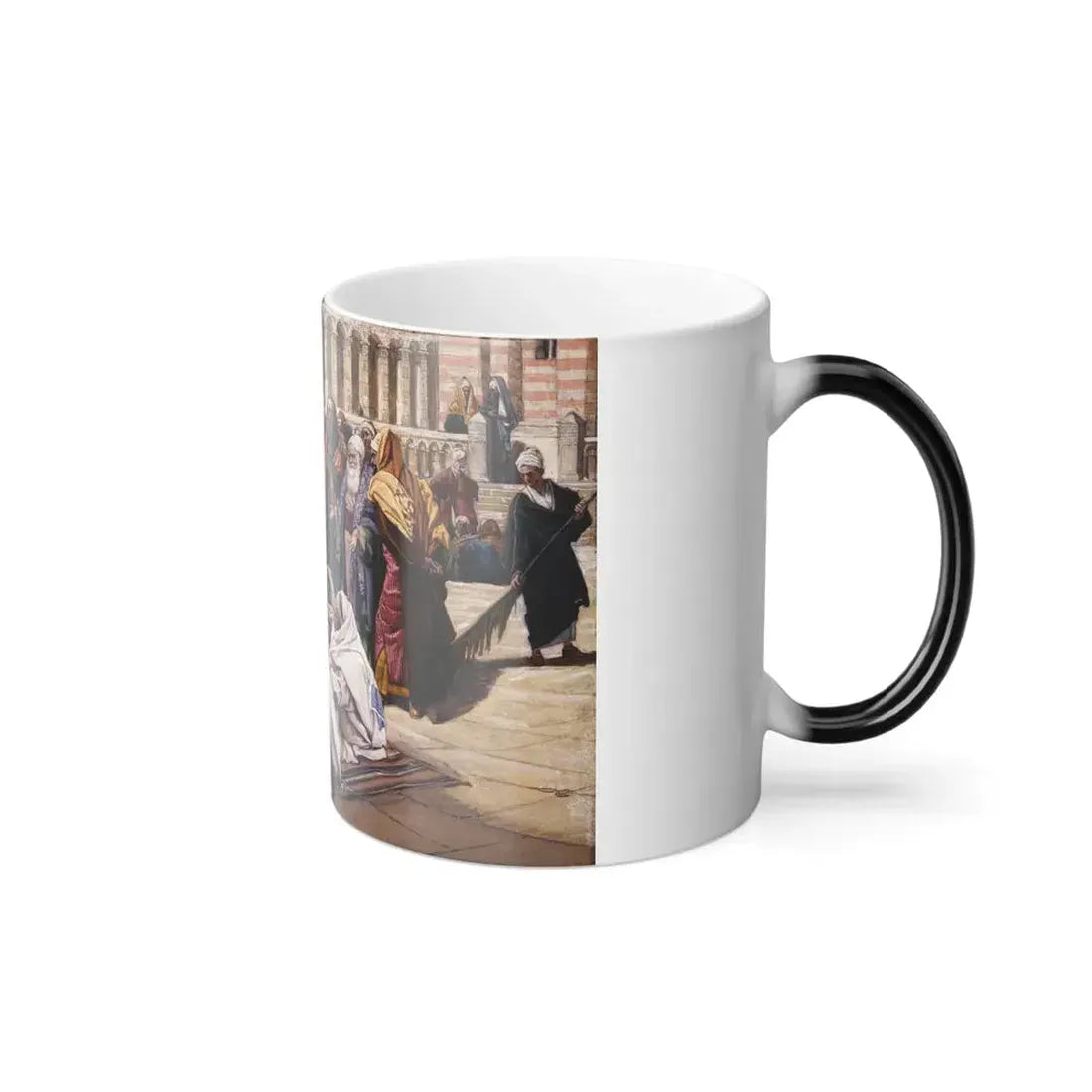 James Jacques Joseph Tissot (1836-1902) The Pharisees Question Jesus - 1886 - Color Changing Mug 11oz - Go Mug Yourself