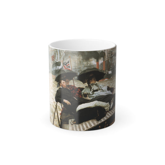 James Jacques Joseph Tissot (1836-1902) The Thames - oil on canvas - c1876 - Color Changing Mug 11oz-11oz-Go Mug Yourself