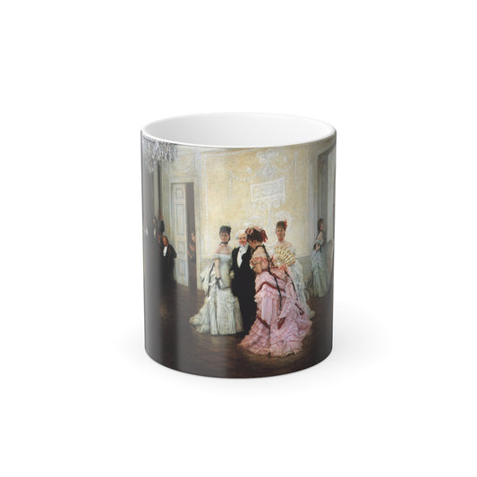 James Jacques Joseph Tissot (1836-1902) Too Early - Oil on canvas - 1873 - Color Changing Mug 11oz-11oz-Go Mug Yourself