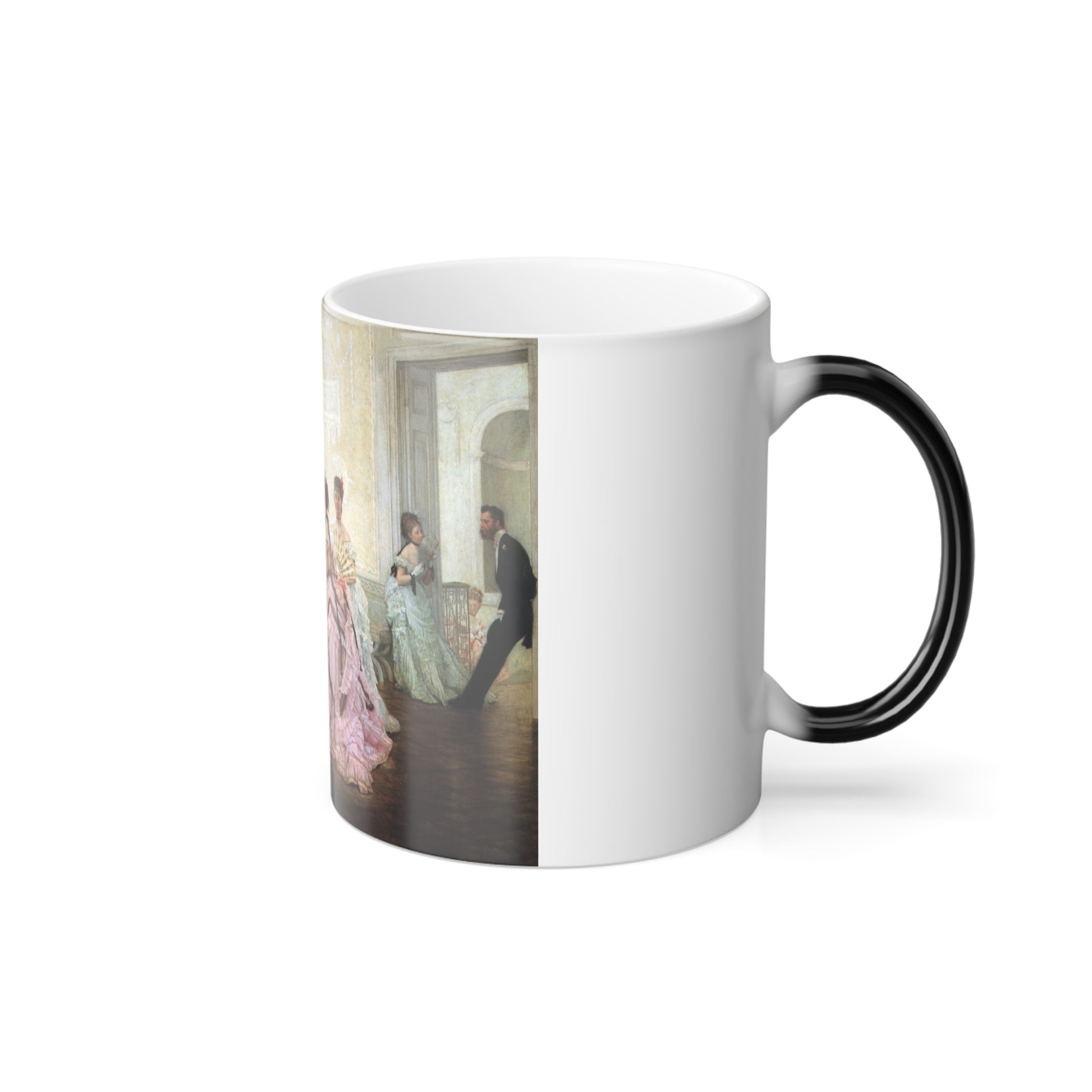 James Jacques Joseph Tissot (1836-1902) Too Early - Oil on canvas - 1873 - Color Changing Mug 11oz-Go Mug Yourself