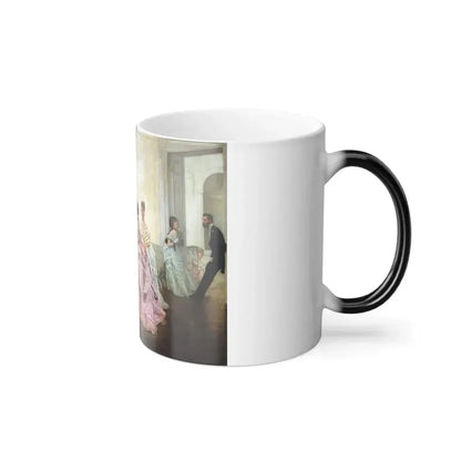 James Jacques Joseph Tissot (1836-1902) Too Early - Oil on canvas - 1873 - Color Changing Mug 11oz - Go Mug Yourself