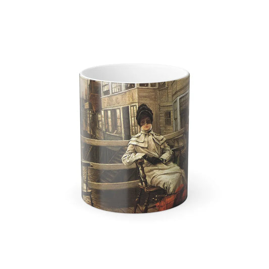 James Jacques Joseph Tissot (1836-1902) Waiting for the Ferry - Oil on canvas - c1878 - Color Changing Mug 11oz 11oz - Go Mug Yourself