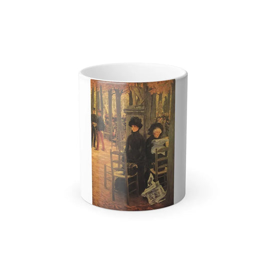 James Jacques Joseph Tissot (1836-1902) Without a Dowry aka Sunday in the Luxembourg Gardens - Oil on ca-0 - Color Changing Mug 11oz 11oz - Go Mug Yourself