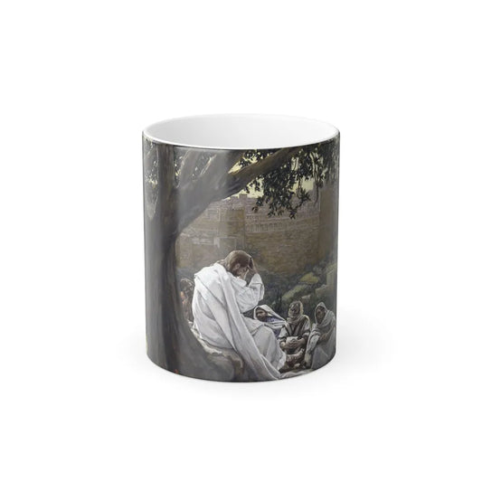 James Jacques Joseph Tissot (1836-1902) Yeshua Foretells the Destruction of the Temple - Color Changing Mug 11oz 11oz - Go Mug Yourself
