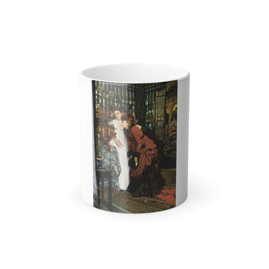 James Jacques Joseph Tissot (1836-1902) Young Ladies Looking at Japanese Objects - oil on canvas - 1869 -0 - Color Changing Mug 11oz 11oz - Go Mug Yourself