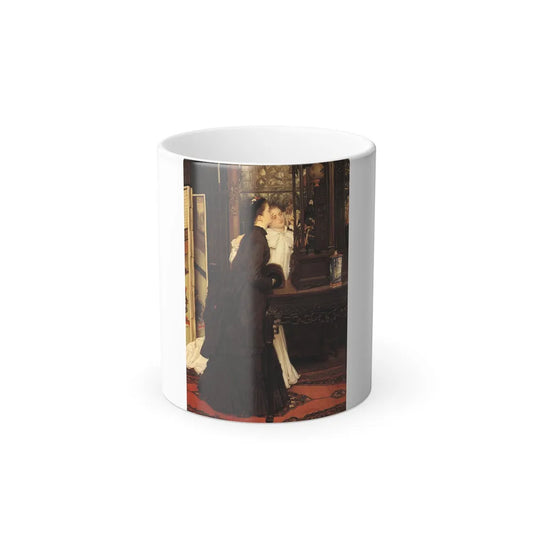 James Jacques Joseph Tissot (1836-1902) Young Ladies Looking at Japanese Objects - Oil on canvas - 1869 - Color Changing Mug 11oz 11oz - Go Mug Yourself