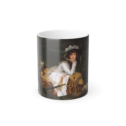 James Jacques Joseph Tissot (1836-1902) Young Lady in a Boat - oil on canvas -1870 - Color Changing Mug 11oz 11oz - Go Mug Yourself