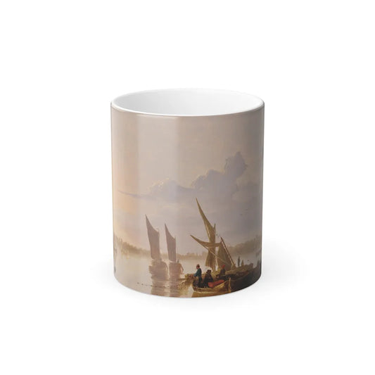 James M Burnet (1788-1816) Evening on the Thames at Battersea - Oil on panel - Color Changing Mug 11oz 11oz - Go Mug Yourself
