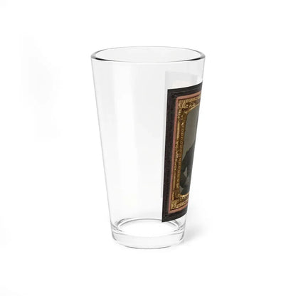 James Mcgrail In Union Uniform With Shoulder Scales And Eagle Breast Plate Sitting With A Musket And Bayonet In Scabbard (U.S. Civil War) Pint Glass 16oz - Go Mug Yourself