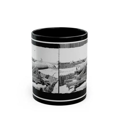 James River, Va. Another Confederate Gun Emplacement At Howlett House, Trent's Reach 001 (U.S. Civil War) Black Coffee Mug 11oz - Go Mug Yourself