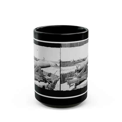 James River, Va. Another Confederate Gun Emplacement At Howlett House, Trent's Reach 001 (U.S. Civil War) Black Coffee Mug 15oz - Go Mug Yourself