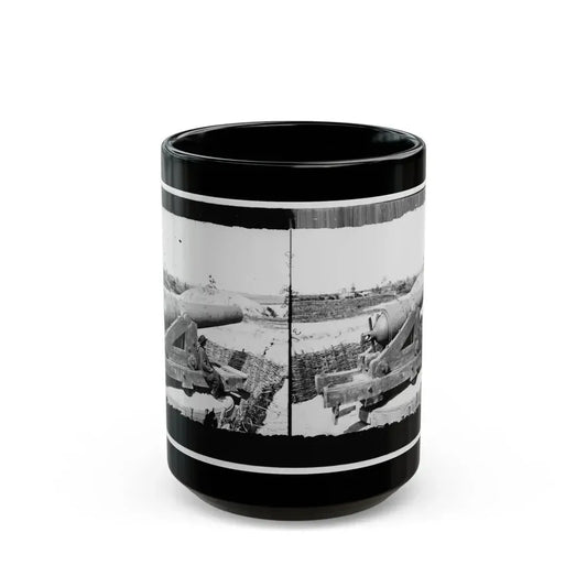 James River, Va. Another Confederate Gun Emplacement At Howlett House, Trent's Reach 001 (U.S. Civil War) Black Coffee Mug 15oz - Go Mug Yourself