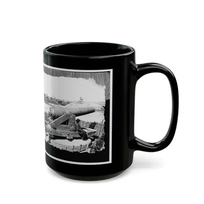 James River, Va. Another Confederate Gun Emplacement At Howlett House, Trent's Reach 001 (U.S. Civil War) Black Coffee Mug - Go Mug Yourself