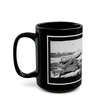 James River, Va. Another Confederate Gun Emplacement At Howlett House, Trent's Reach 001 (U.S. Civil War) Black Coffee Mug - Go Mug Yourself
