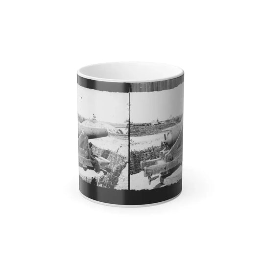 James River, Va. Another Confederate Gun Emplacement at Howlett House, Trent's Reach 001 (U.S. Civil War) Color Changing Coffee Mug 11oz Default Title 11oz - Go Mug Yourself