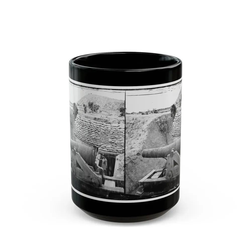 James River, Va. Another Confederate Gun Emplacement At Howlett House, Trent's Reach (U.S. Civil War) Black Coffee Mug 15oz - Go Mug Yourself