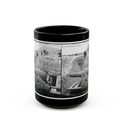 James River, Va. Another Confederate Gun Emplacement At Howlett House, Trent's Reach (U.S. Civil War) Black Coffee Mug 15oz - Go Mug Yourself