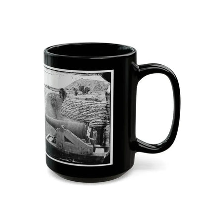 James River, Va. Another Confederate Gun Emplacement At Howlett House, Trent's Reach (U.S. Civil War) Black Coffee Mug - Go Mug Yourself