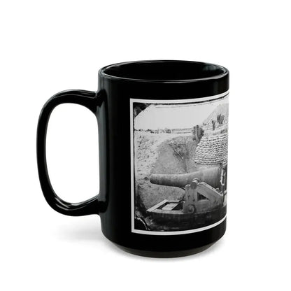 James River, Va. Another Confederate Gun Emplacement At Howlett House, Trent's Reach (U.S. Civil War) Black Coffee Mug - Go Mug Yourself
