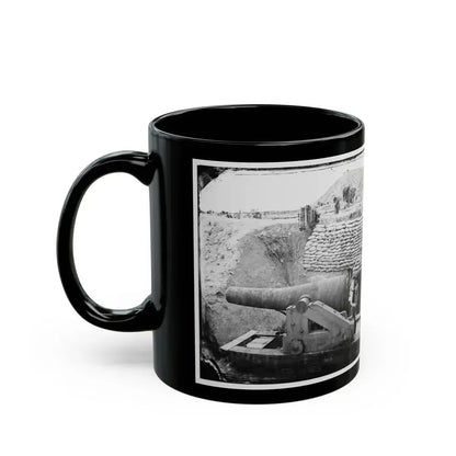 James River, Va. Another Confederate Gun Emplacement At Howlett House, Trent's Reach (U.S. Civil War) Black Coffee Mug - Go Mug Yourself
