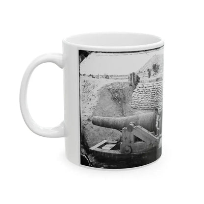 James River, Va. Another Confederate Gun Emplacement At Howlett House, Trent's Reach (U.S. Civil War) White Coffee Mug - Go Mug Yourself
