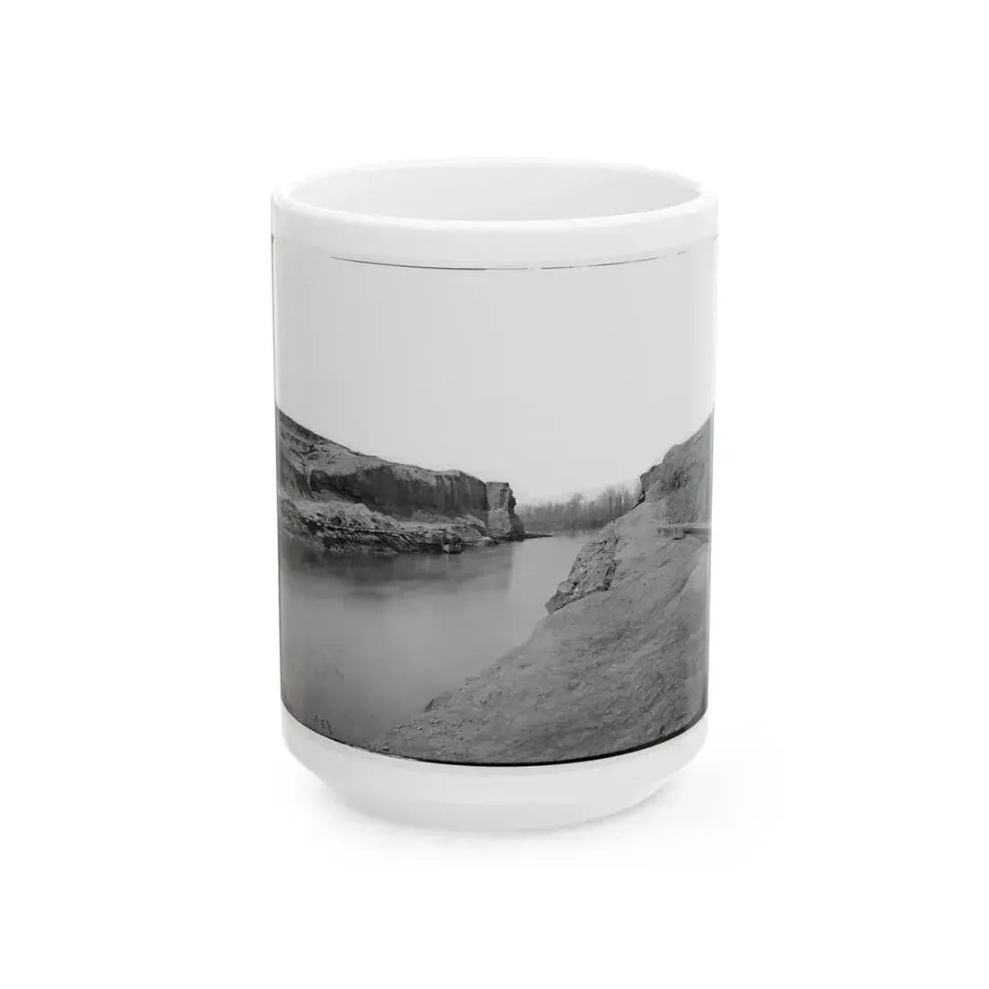James River, Va. Another View Of The Dutch Gap Canal (U.S. Civil War) White Coffee Mug 15oz - Go Mug Yourself