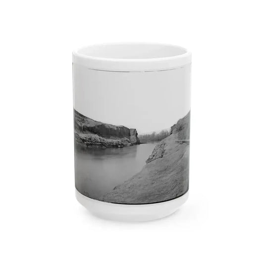 James River, Va. Another View Of The Dutch Gap Canal (U.S. Civil War) White Coffee Mug 15oz - Go Mug Yourself