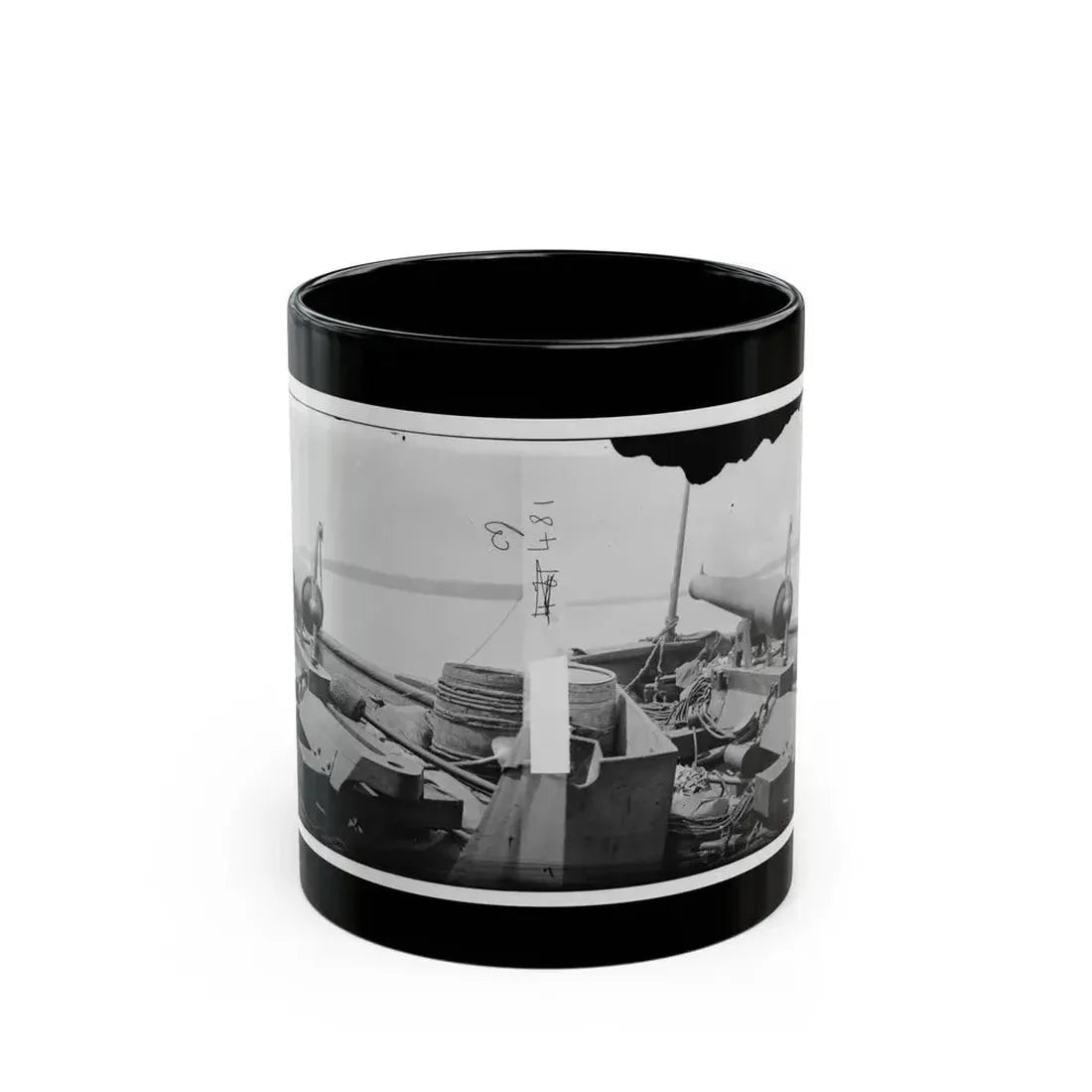 James River, Va. Bow Of Confederate Gunboat Teaser, Lt. Hunter Davidson, Captured By U.S.S. Maratanza On July 4, 1862 (U.S. Civil War) Black Coffee Mug 11oz - Go Mug Yourself