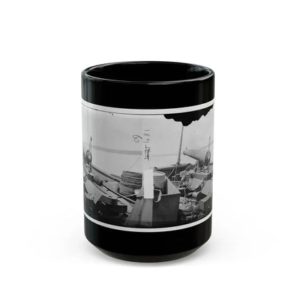 James River, Va. Bow Of Confederate Gunboat Teaser, Lt. Hunter Davidson, Captured By U.S.S. Maratanza On July 4, 1862 (U.S. Civil War) Black Coffee Mug 15oz - Go Mug Yourself