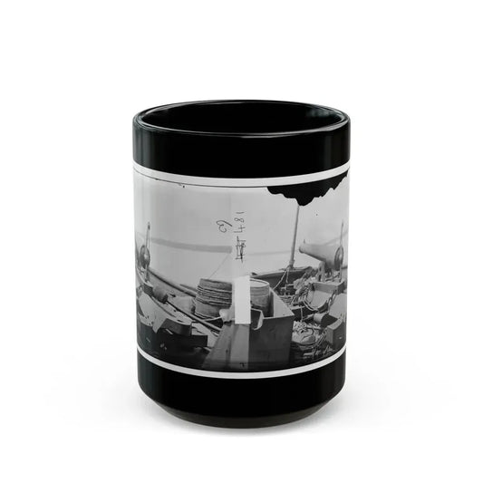James River, Va. Bow Of Confederate Gunboat Teaser, Lt. Hunter Davidson, Captured By U.S.S. Maratanza On July 4, 1862 (U.S. Civil War) Black Coffee Mug 15oz - Go Mug Yourself