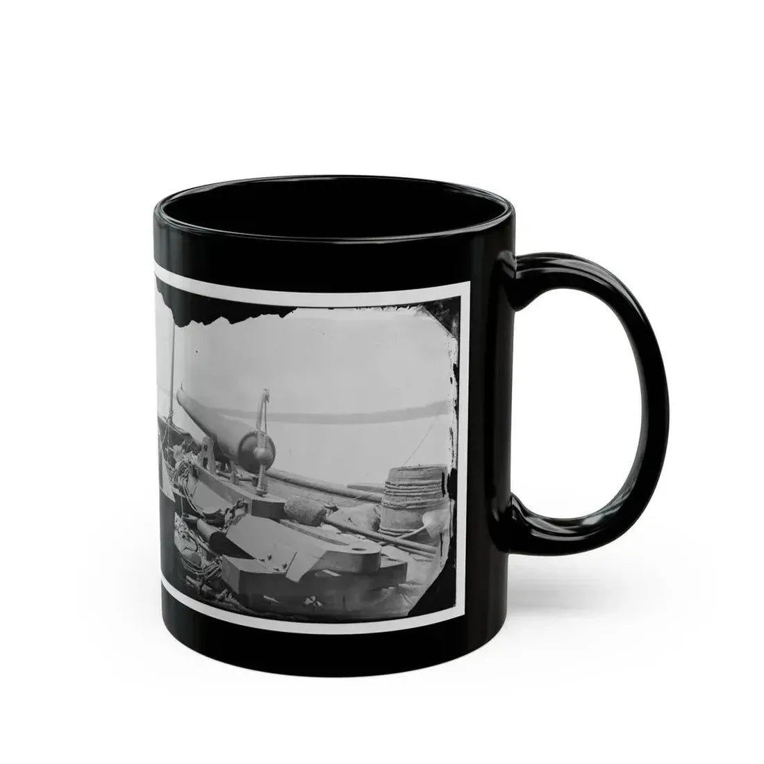 James River, Va. Bow Of Confederate Gunboat Teaser, Lt. Hunter Davidson, Captured By U.S.S. Maratanza On July 4, 1862 (U.S. Civil War) Black Coffee Mug - Go Mug Yourself