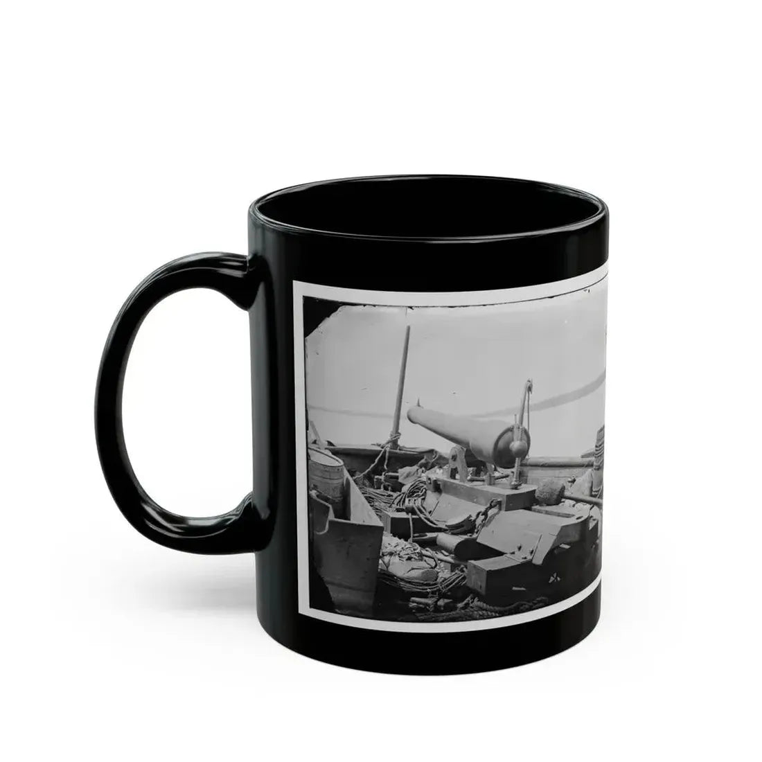 James River, Va. Bow Of Confederate Gunboat Teaser, Lt. Hunter Davidson, Captured By U.S.S. Maratanza On July 4, 1862 (U.S. Civil War) Black Coffee Mug - Go Mug Yourself