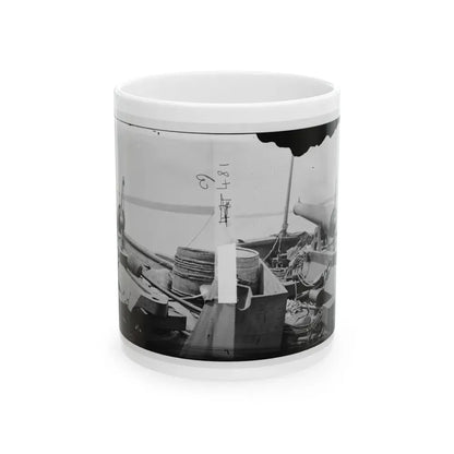 James River, Va. Bow Of Confederate Gunboat Teaser, Lt. Hunter Davidson, Captured By U.S.S. Maratanza On July 4, 1862 (U.S. Civil War) White Coffee Mug 11oz - Go Mug Yourself