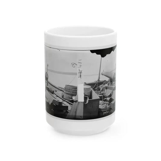 James River, Va. Bow Of Confederate Gunboat Teaser, Lt. Hunter Davidson, Captured By U.S.S. Maratanza On July 4, 1862 (U.S. Civil War) White Coffee Mug 15oz - Go Mug Yourself