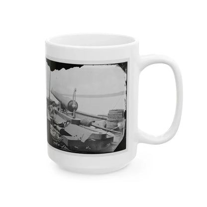 James River, Va. Bow Of Confederate Gunboat Teaser, Lt. Hunter Davidson, Captured By U.S.S. Maratanza On July 4, 1862 (U.S. Civil War) White Coffee Mug - Go Mug Yourself