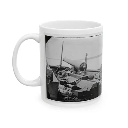 James River, Va. Bow Of Confederate Gunboat Teaser, Lt. Hunter Davidson, Captured By U.S.S. Maratanza On July 4, 1862 (U.S. Civil War) White Coffee Mug - Go Mug Yourself