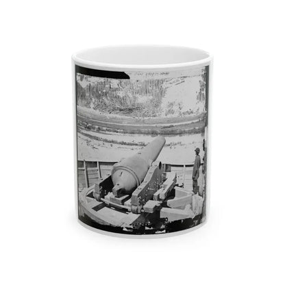 James River, Va. Confederate Gun Emplacement Above Dutch Gap (U.S. Civil War) White Coffee Mug 11oz - Go Mug Yourself