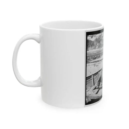 James River, Va. Confederate Gun Emplacement Above Dutch Gap (U.S. Civil War) White Coffee Mug - Go Mug Yourself