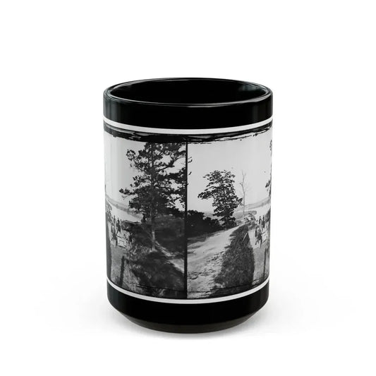 James River, Va. Confederate Gun In Battery Brooks (U.S. Civil War) Black Coffee Mug 15oz - Go Mug Yourself